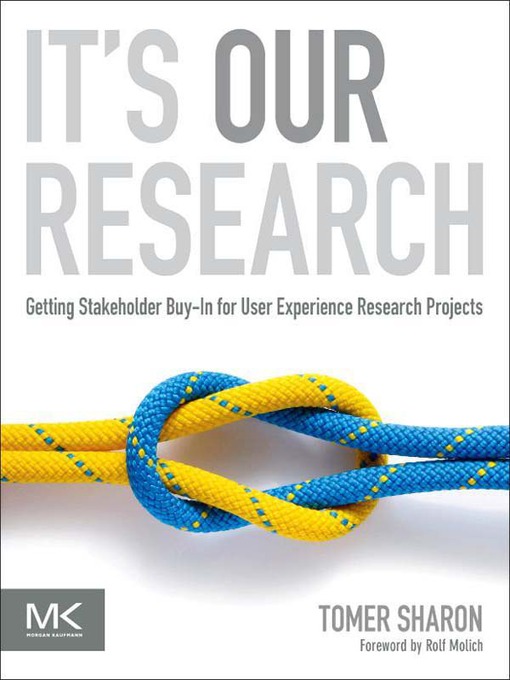 Title details for It's Our Research by Tomer Sharon - Available
